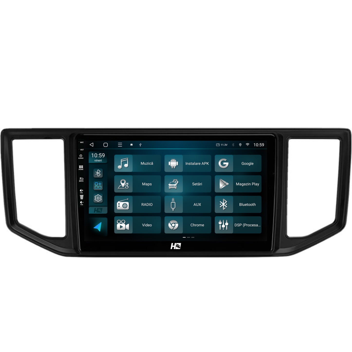 Navigatie HUB64 Volkswagen Crafter (2017+), 4GB RAM, Android, Octacore, Slot Sim 4G, DSP, GPS, Wi-FI, Carplay, Android Auto, USB, Bluetooth, Waze, Touchscreen, 10.1 Inch