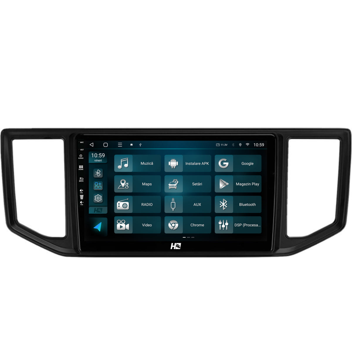 Navigatie HUB64 Volkswagen Crafter (2017+), 6GB RAM, Android, Octacore, Slot Sim 4G, DSP, GPS, Wi-FI, Carplay, Android Auto, USB, Bluetooth, Waze, Touchscreen, 10.1 Inch