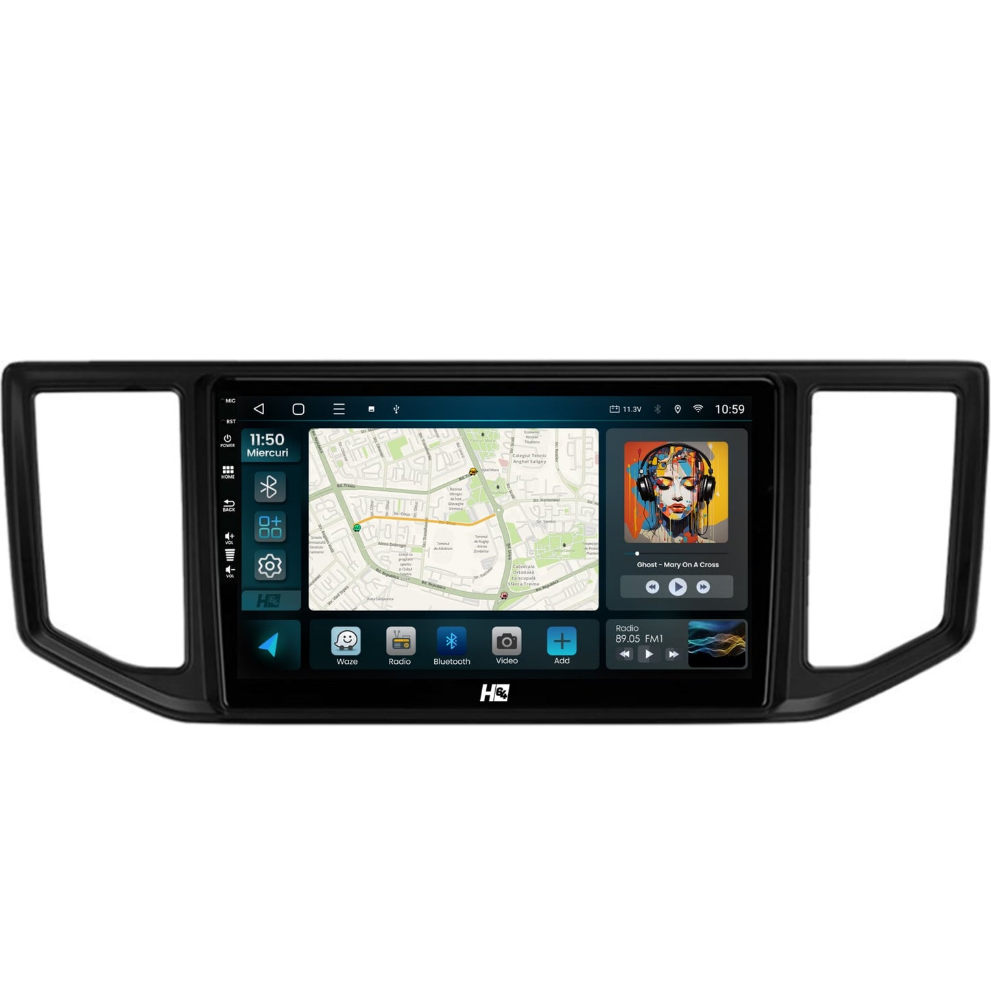 Navigatie HUB64 Volkswagen Crafter (2017+), 8GB RAM, Android, Octacore, Slot Sim 4G, DSP, GPS, Wi-FI, Carplay, Android Auto, USB, Bluetooth, Waze, Touchscreen, 10.1 Inch