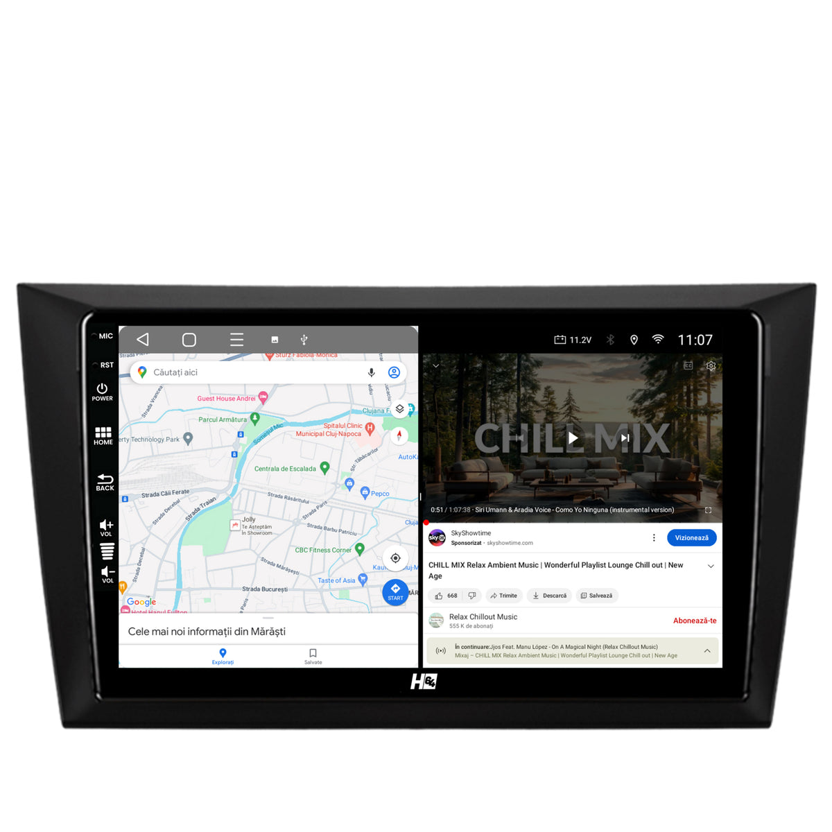 Navigatie HUB64 Volkswagen Golf 6, 4GB RAM, Android, Octacore, Slot Sim 4G, DSP, GPS, Wi-FI, Carplay, Android Auto, USB, Bluetooth, Waze, Touchscreen, 9 inch