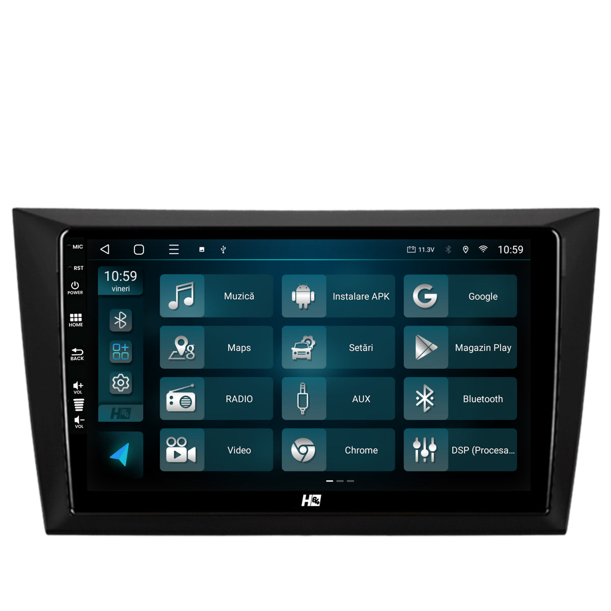 Navigatie HUB64 Volkswagen Golf 6, 4GB RAM, Android, Octacore, Slot Sim 4G, DSP, GPS, Wi-FI, Carplay, Android Auto, USB, Bluetooth, Waze, Touchscreen, 9 inch