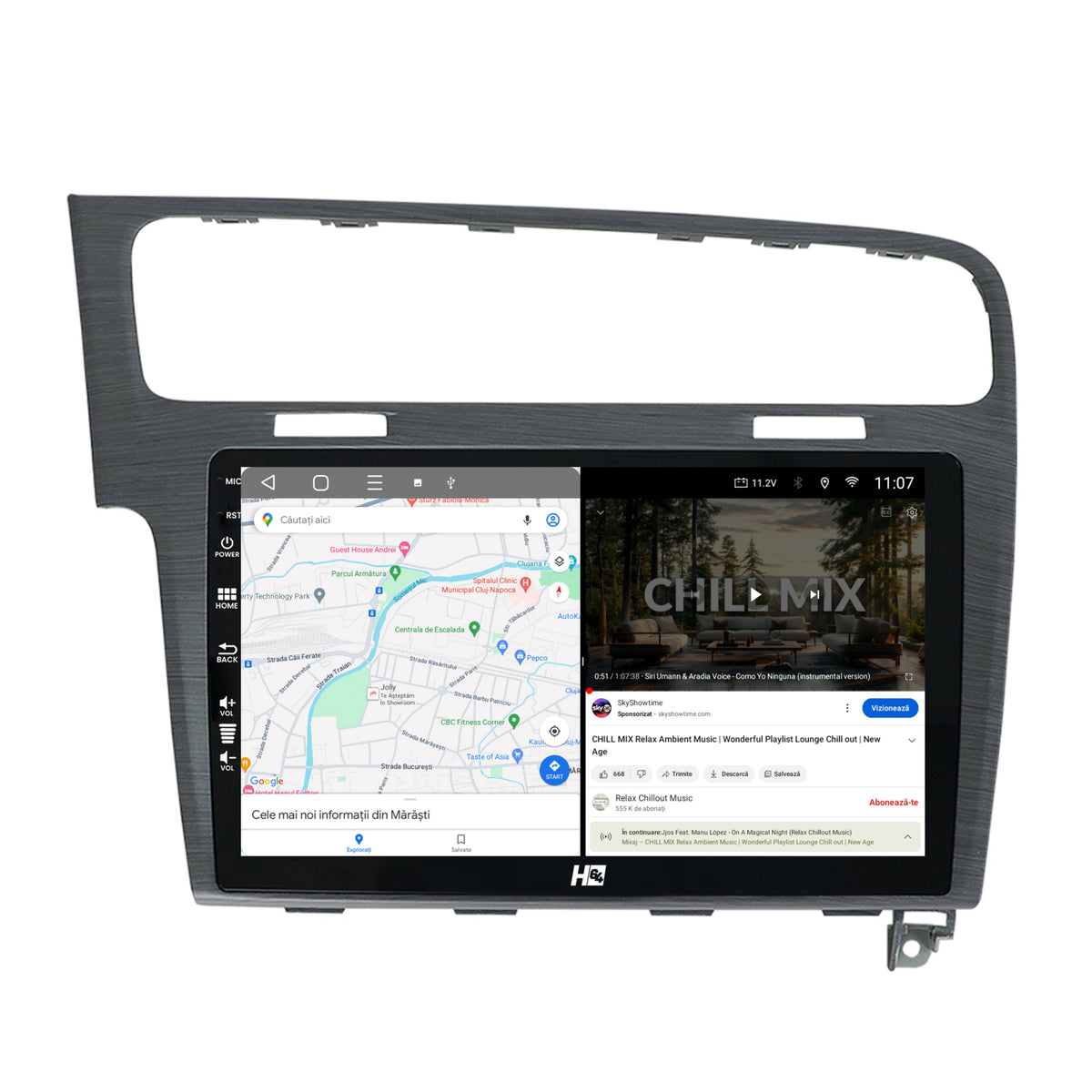 Navigatie Hub64 Volkswagen Golf 7, 2GB RAM, Android, GPS, Wi-FI, Carplay, Android Auto, USB, Bluetooth, Radio, Waze, Touchscreen, 10.1 inch