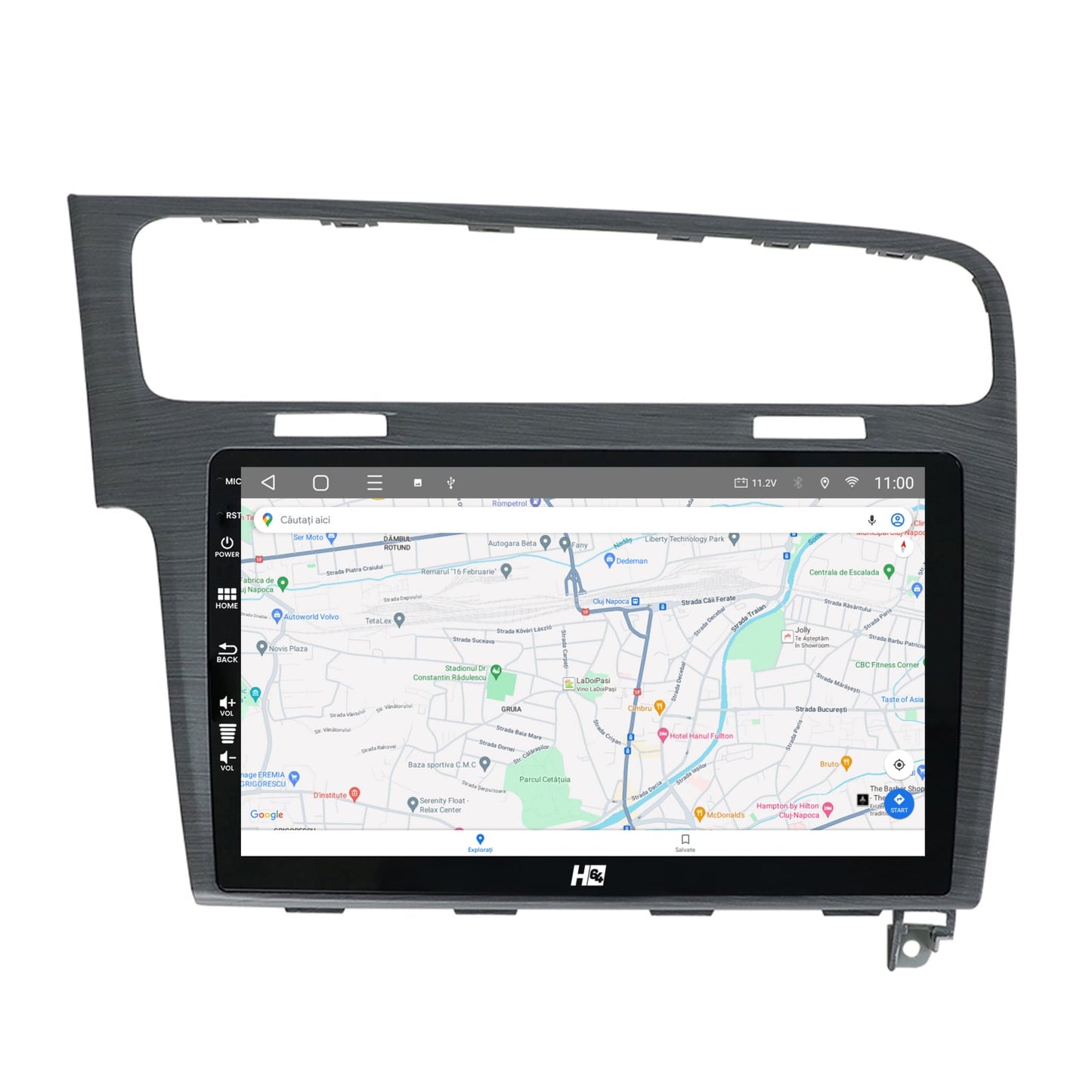 Navigatie HUB64 Volkswagen GOLF 7, 8GB RAM, Android, Octacore, Slot Sim 4G, DSP, GPS, Wi-FI, Carplay, Android Auto, USB, Bluetooth, Waze, Touchscreen, 10.1 Inch