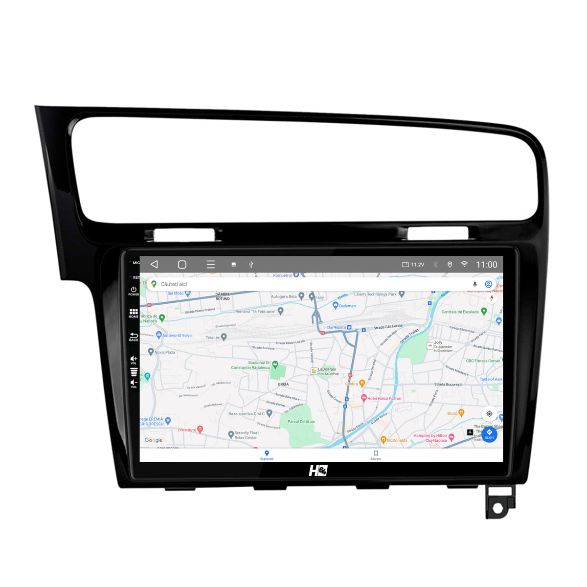 Navigatie HUB64 Volkswagen GOLF 7, 8GB RAM, Android, Octacore, Slot Sim 4G, DSP, GPS, Wi-FI, Carplay, Android Auto, USB, Bluetooth, Waze, Touchscreen, 10.1 Inch