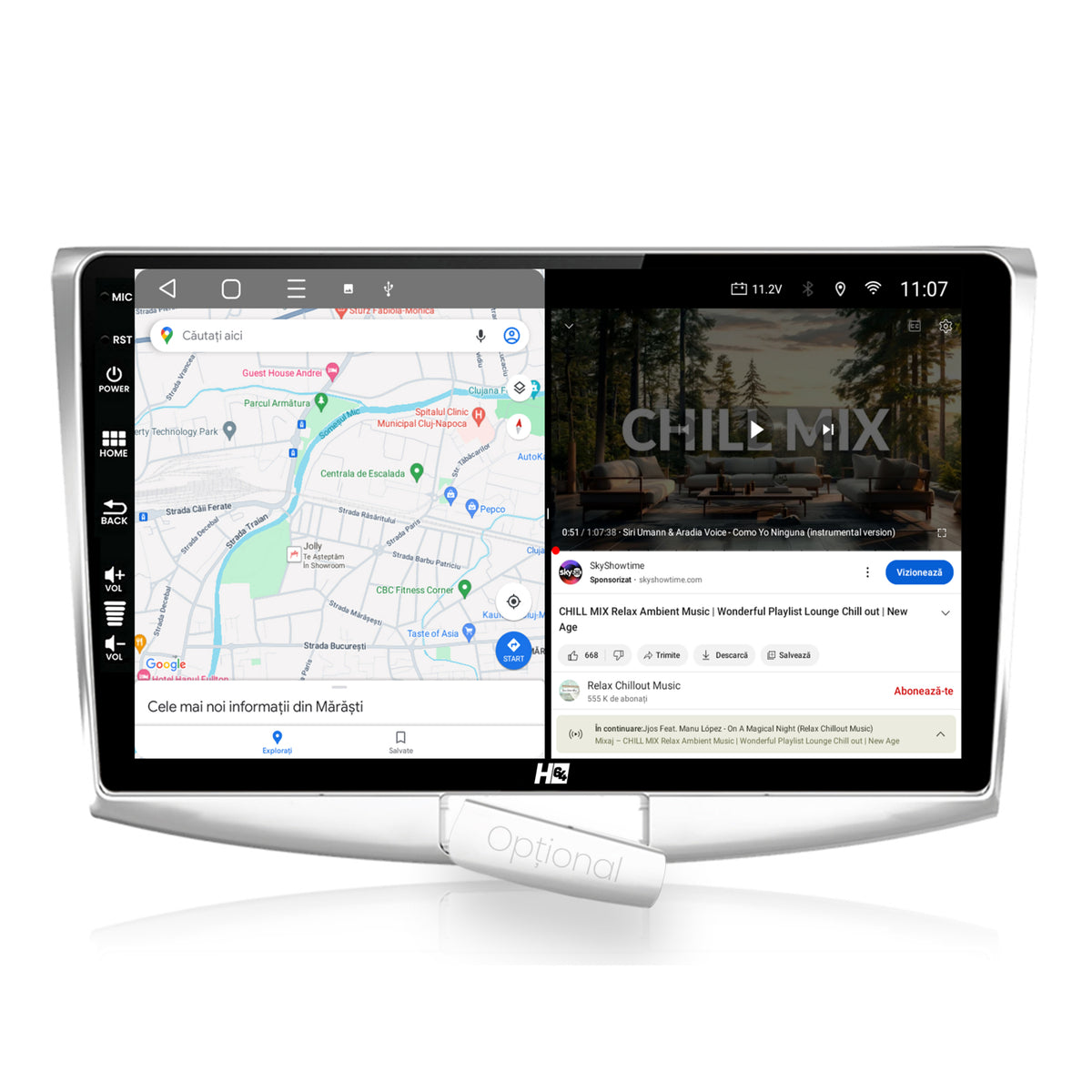 Navigatie HUB64 Volkswagen Passat B6 / B7 / CC, 4GB RAM, Android, Octacore, Slot Sim 4G, DSP, GPS, Wi-FI, Carplay, Android Auto, USB, Bluetooth, Waze, Touchscreen,, 10.1 Inch