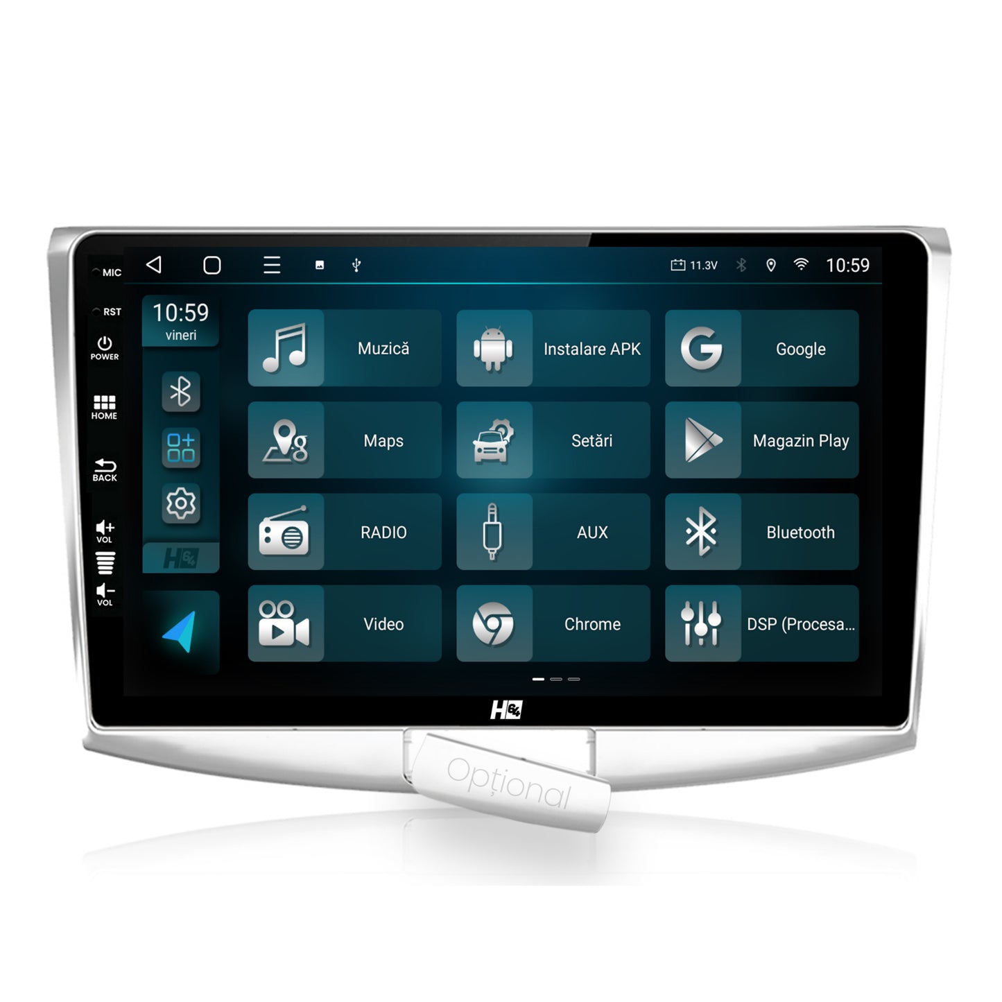 Navigatie HUB64 Volkswagen Passat B6 / B7 / CC, 4GB RAM, Android, Quadcore, DSP, GPS, Wi-FI, Carplay, Android Auto, USB, Bluetooth, Waze, Touchscreen,, 10.1 Inch