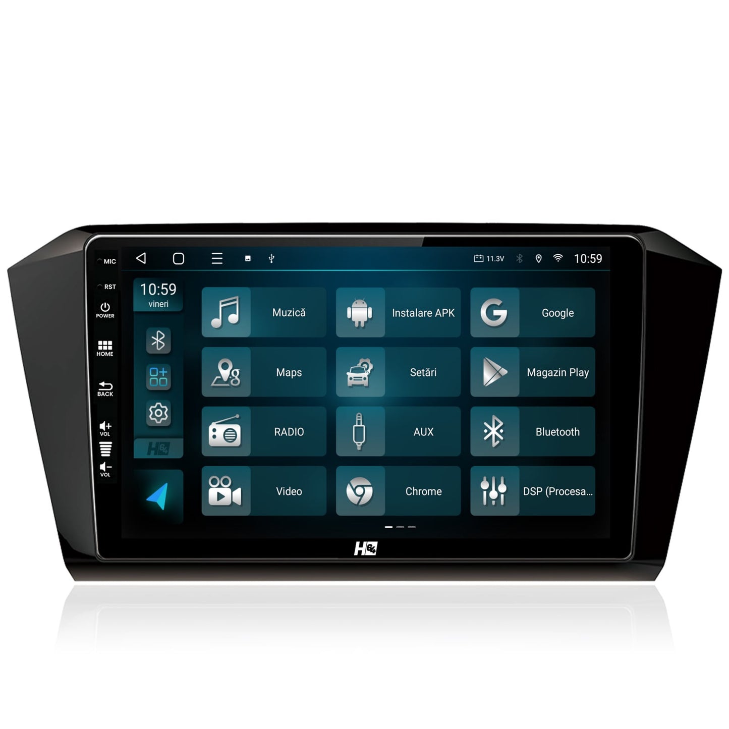 Navigatie HUB64 Volkswagen Passat B8, 4GB RAM, Android, Octacore, Slot Sim 4G, DSP, GPS, Wi-FI, Carplay, Android Auto, USB, Bluetooth, Waze, Touchscreen, 10.1 Inch