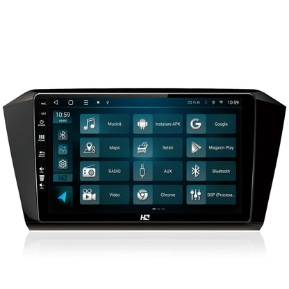 Navigatie HUB64 Volkswagen Passat B8, 4GB RAM, Android, Octacore, Slot Sim 4G, DSP, GPS, Wi-FI, Carplay, Android Auto, USB, Bluetooth, Waze, Touchscreen, 10.1 Inch