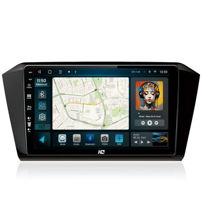 Navigatie HUB64 Volkswagen Passat B8, 8GB RAM, Android, Octacore, Slot Sim 4G, DSP, GPS, Wi-FI, Carplay, Android Auto, USB, Bluetooth, Waze, Touchscreen, 10.1 Inch