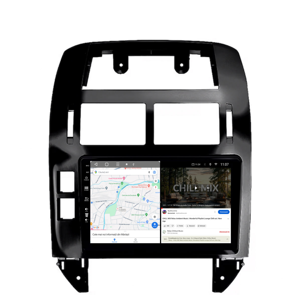 Navigatie HUB64 Volkswagen Polo (2004-2011), 4GB RAM, Android, Octacore, Slot Sim 4G, DSP, GPS, Wi-FI, Carplay, Android Auto, USB, Bluetooth, Waze, Touchscreen, 9 inch