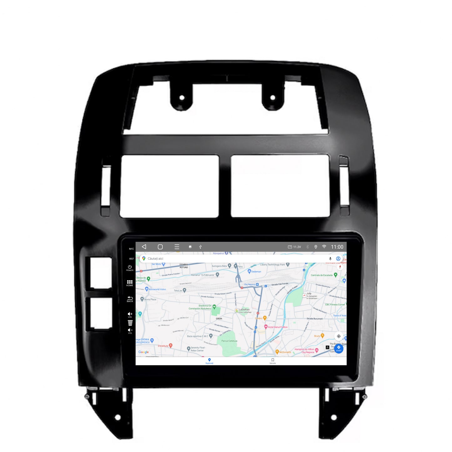 Navigatie HUB64 Volkswagen Polo (2004-2011), 8GB RAM, Android, Octacore, Slot Sim 4G, DSP, GPS, Wi-FI, Carplay, Android Auto, USB, Bluetooth, Waze, Touchscreen, 9 Inch