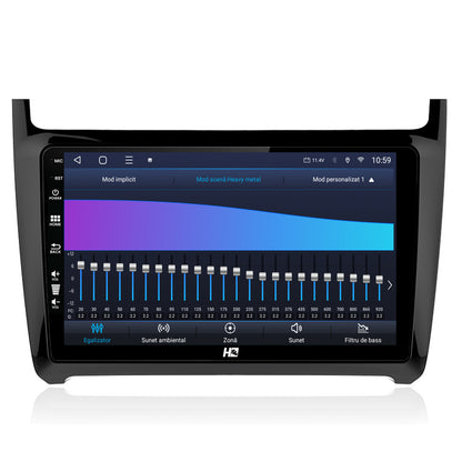 Navigatie HUB64 Volkswagen Polo (2014+), 4GB RAM, Android, Octacore, Slot Sim 4G, DSP, GPS, Wi-FI, Carplay, Android Auto, USB, Bluetooth, Waze, Touchscreen, 9 inch