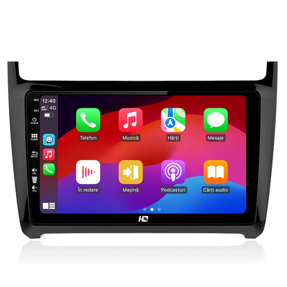 Navigatie HUB64 Volkswagen Polo (2009+), 4GB RAM, Android, Quadcore, DSP, GPS, Wi-FI, Carplay, Android Auto, USB, Bluetooth, Waze, Touchscreen, 9 inch