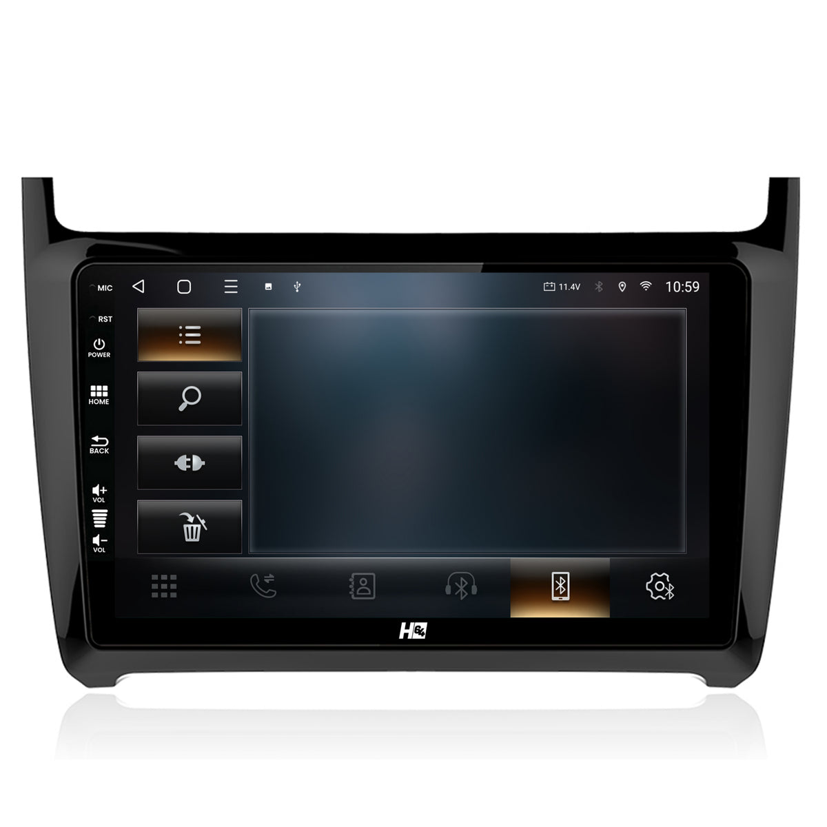 Navigatie HUB64 Volkswagen Polo (2009+), 4GB RAM, Android, Quadcore, DSP, GPS, Wi-FI, Carplay, Android Auto, USB, Bluetooth, Waze, Touchscreen, 9 inch