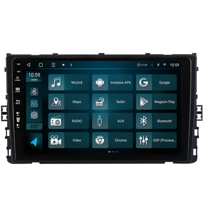 Navigatie HUB64 Volkswagen Polo (2018+), 4GB RAM, Android, Quadcore, DSP, GPS, Wi-FI, Carplay, Android Auto, USB, Bluetooth, Waze, Touchscreen, 9 inch
