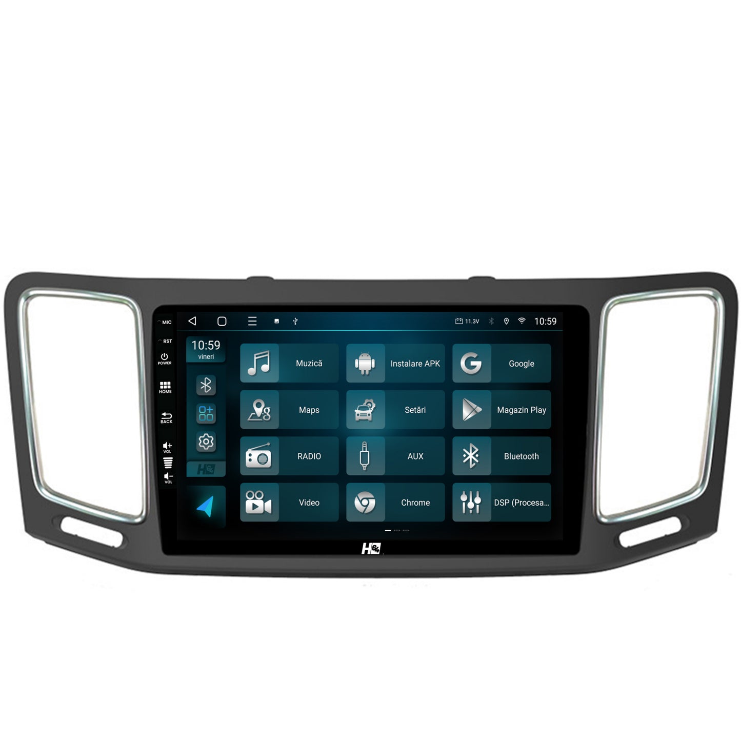 Navigatie HUB64 Volkswagen Sharan / Seat Alhambra (2010-2018), 4GB RAM, Android, Octacore, Slot Sim 4G, DSP, GPS, Wi-FI, Carplay, Android Auto, USB, Bluetooth, Waze, Touchscreen, 9 inch