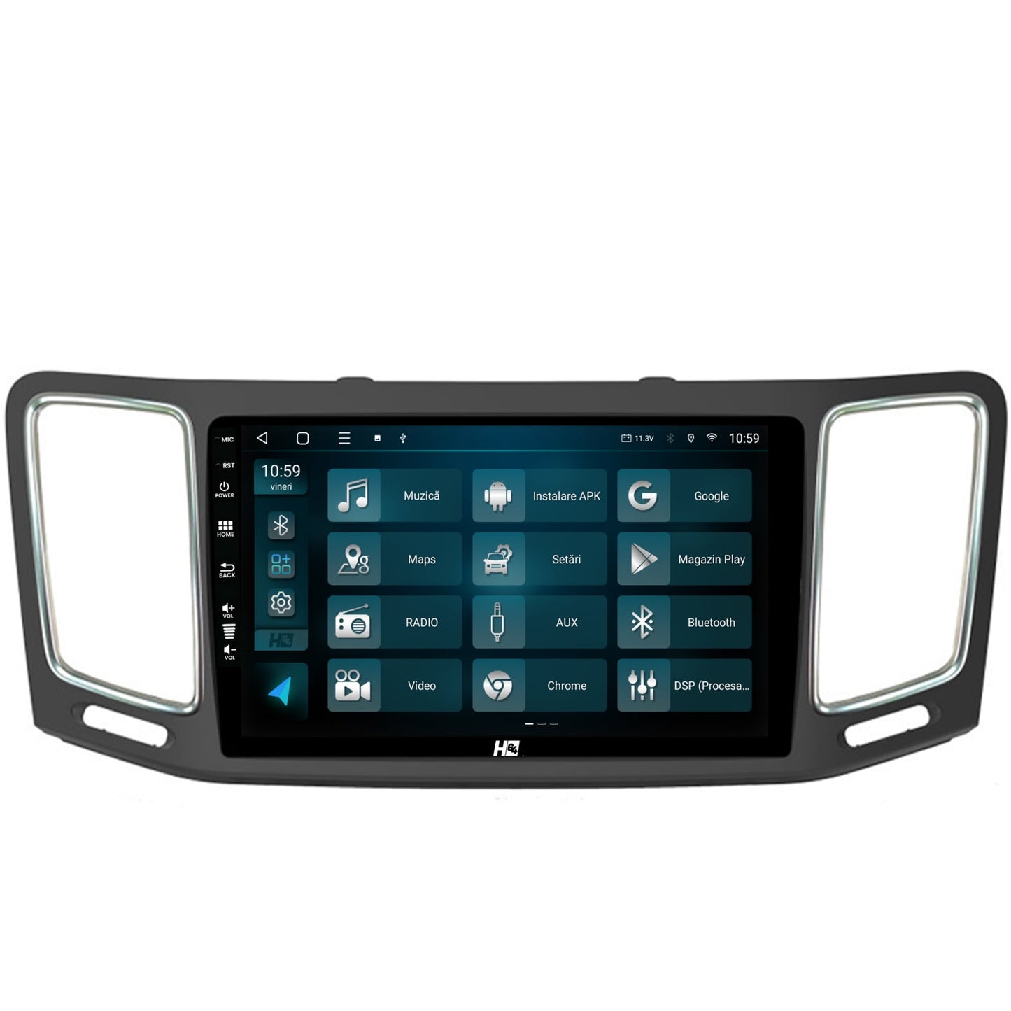 Navigatie HUB64 Volkswagen Sharan / Seat Alhambra (2012-2018), 4GB RAM, Android, Quadcore, DSP, GPS, Wi-FI, Carplay, Android Auto, USB, Bluetooth, Waze, Touchscreen, 9 inch