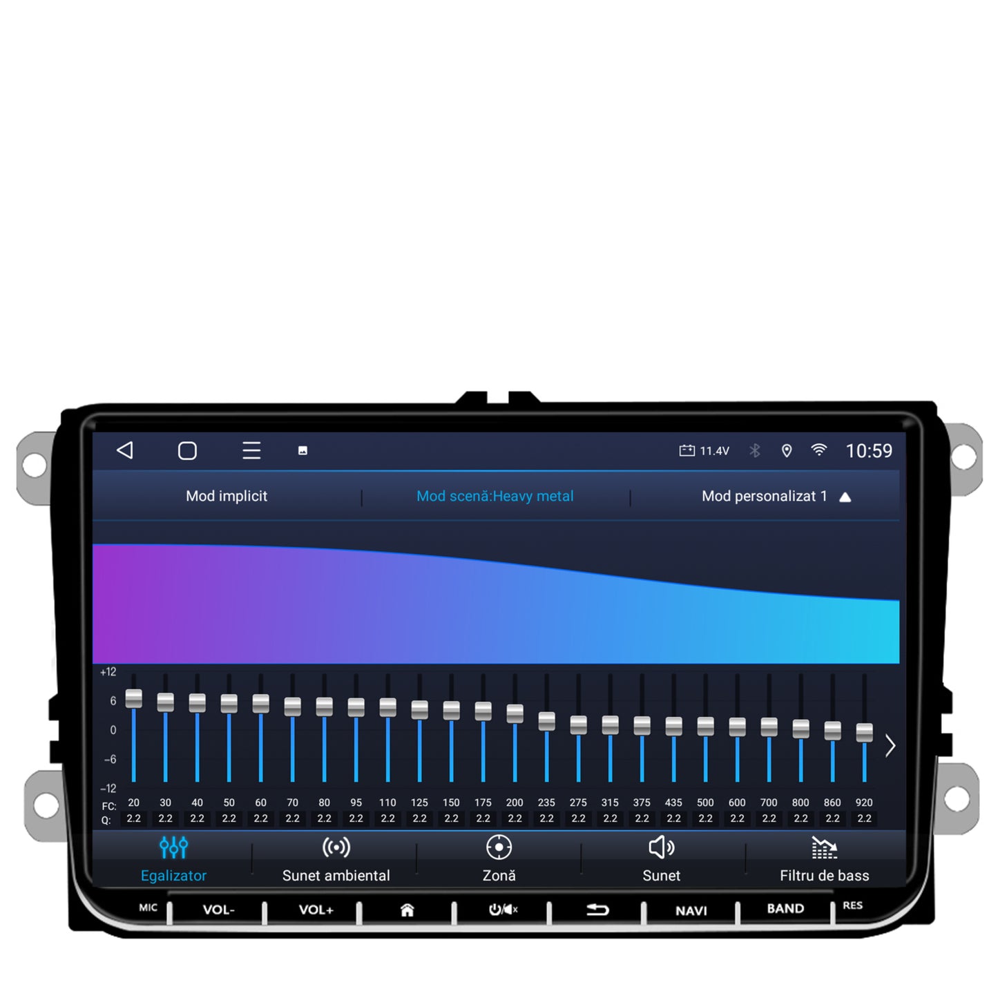 Navigatie HUB64 Volkswagen, Skoda, Seat, 2GB RAM, Android, GPS, Wi-FI, Carplay, Android Auto, USB, Bluetooth, Radio, Waze, Touchscreen, 9 inch