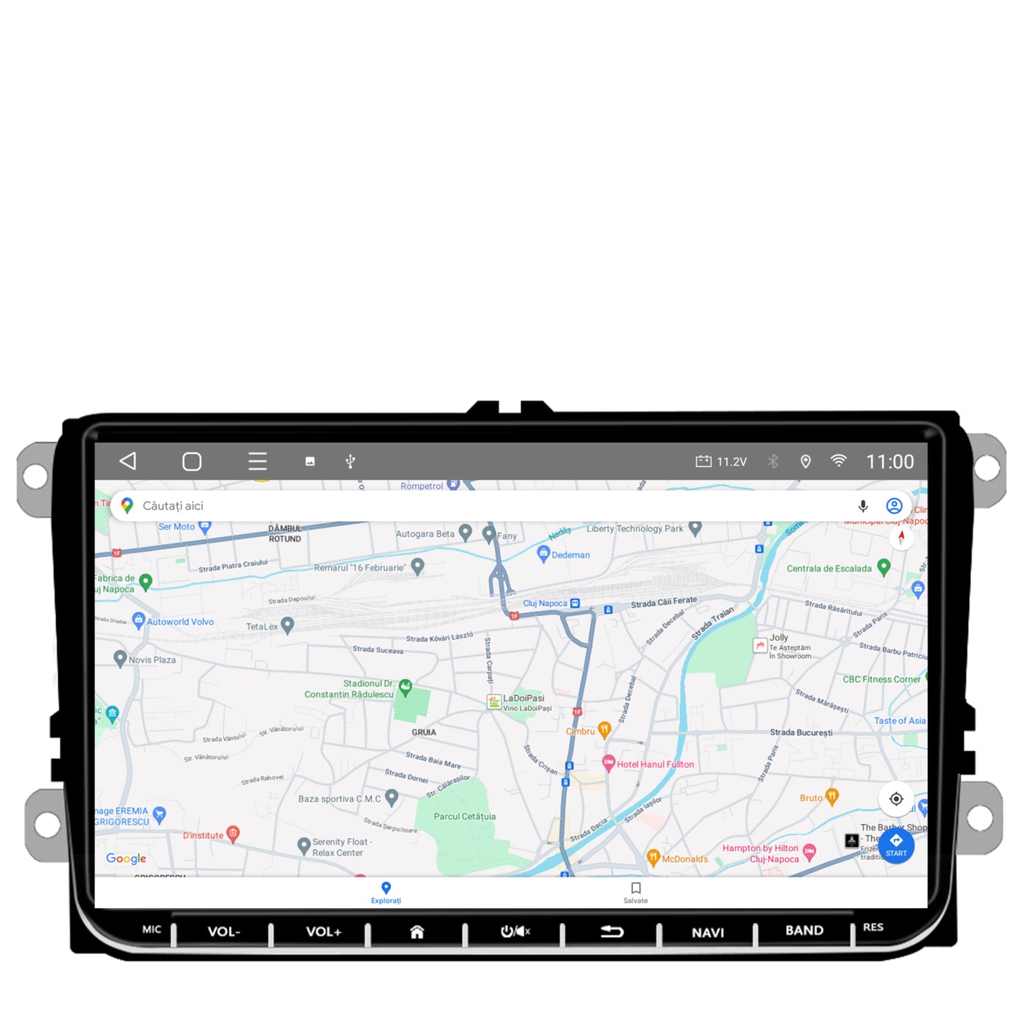 Navigatie HUB64 Volkswagen, Skoda, Seat, 2GB RAM, Android, GPS, Wi-FI, Carplay, Android Auto, USB, Bluetooth, Radio, Waze, Touchscreen, 9 inch