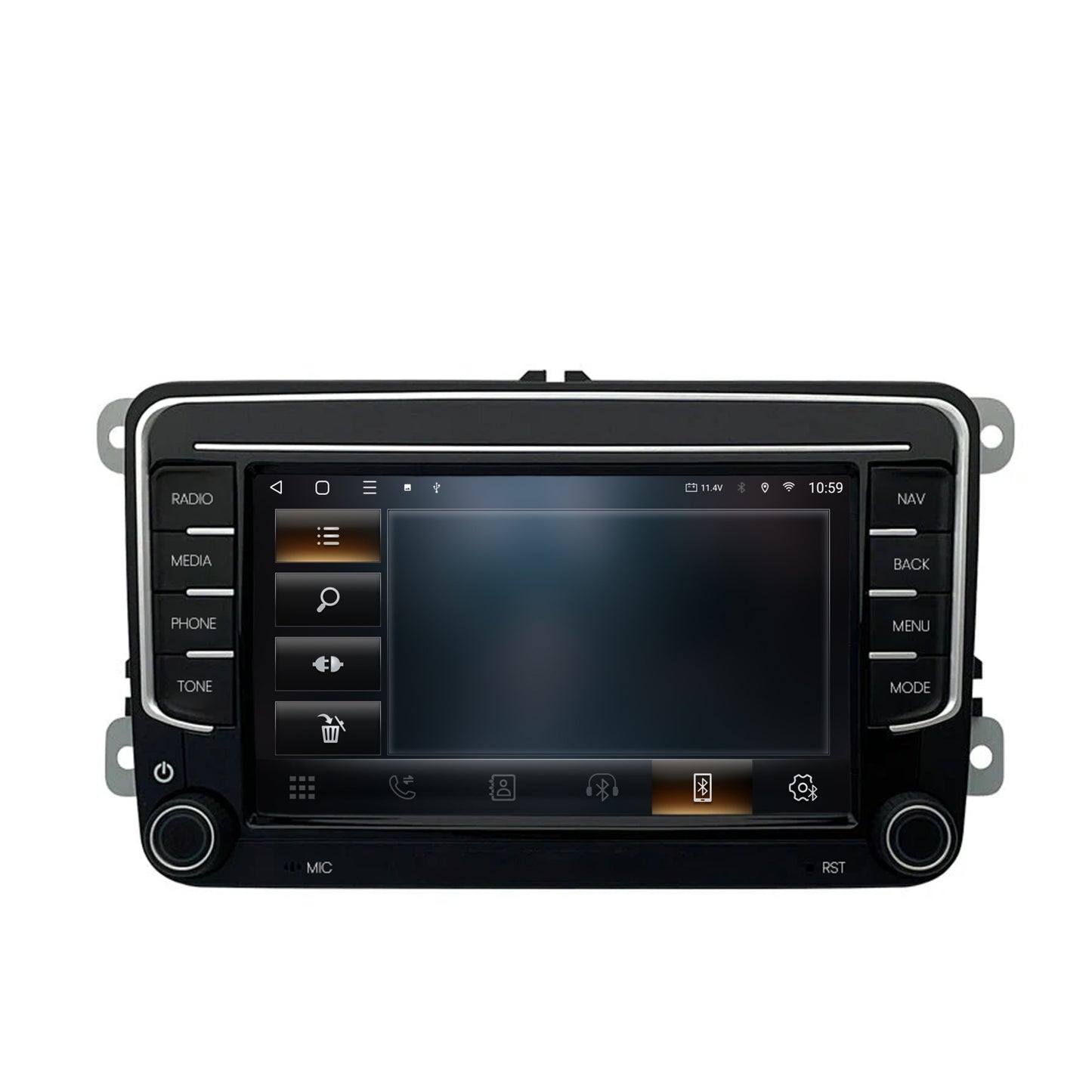 Navigatie HUB64 Volkswagen, Skoda, Seat, 4GB RAM, Android, GPS, Wi-FI, Carplay, Android Auto, USB, Bluetooth, Radio, Waze, Touchscreen, 7 inch