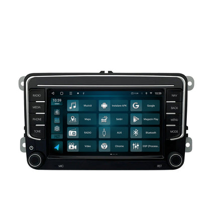 Navigatie HUB64 Volkswagen, Skoda, Seat, 2GB RAM, Android, GPS, Wi-FI, Carplay, Android Auto, USB, Bluetooth, Radio, Waze, Touchscreen, 7 inch