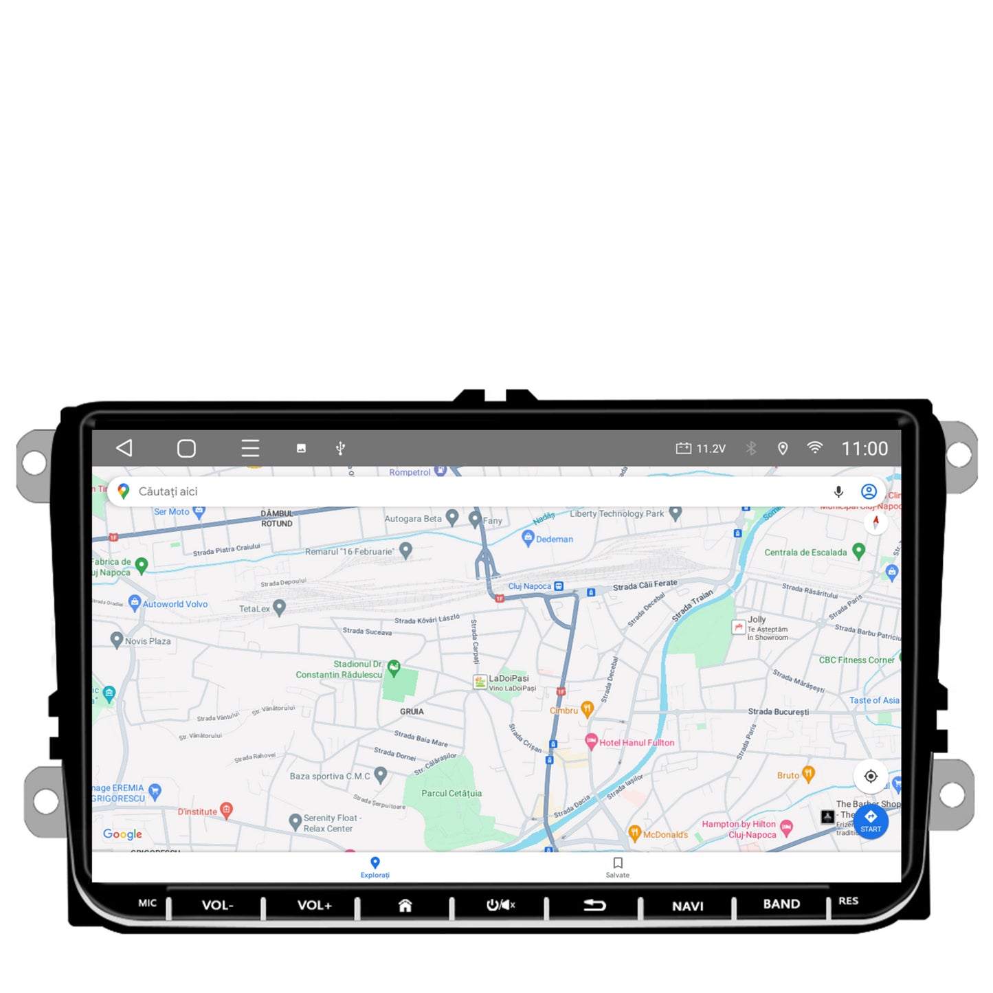 Navigatie HUB64 Volkswagen, Skoda, Seat, 4GB RAM, Android, Quadcore, GPS, Wi-FI, Carplay, Android Auto, USB, Bluetooth, Radio, Waze, Touchscreen, 9 inch