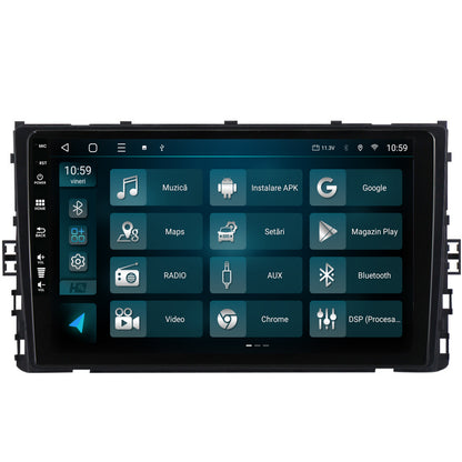 Navigatie HUB64 Volkswagen Arteon (2017+), 6GB RAM, Android, Octacore, Slot Sim 4G, DSP, GPS, Wi-FI, Carplay, Android Auto, USB, Bluetooth, Waze, Touchscreen, 9 Inch