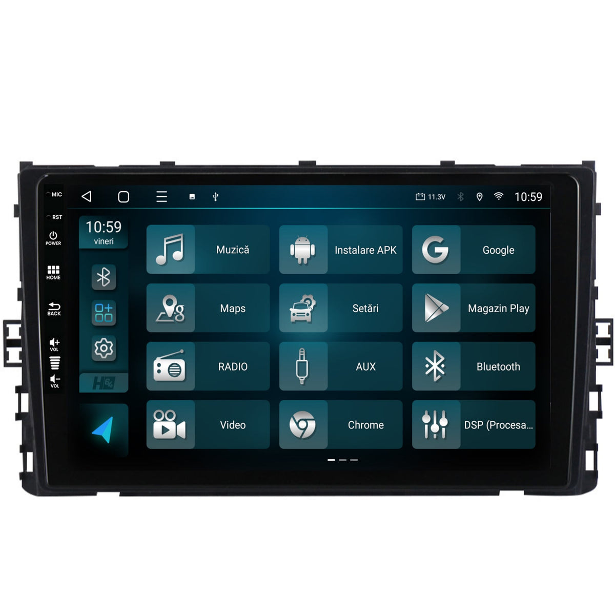Navigatie HUB64 Volkswagen Arteon (2017+), 4GB RAM, Android, Octacore, Slot Sim 4G, DSP, GPS, Wi-FI, Carplay, Android Auto, USB, Bluetooth, Waze, Touchscreen, 9 inch