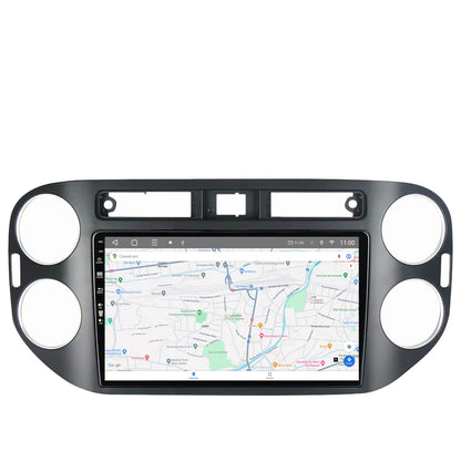 Navigatie HUB64 Volkswagen Tiguan (2010-2016), 4GB RAM, Android, Quadcore, DSP, GPS, Wi-FI, Carplay, Android Auto, USB, Bluetooth, Waze, Touchscreen, 9 inch