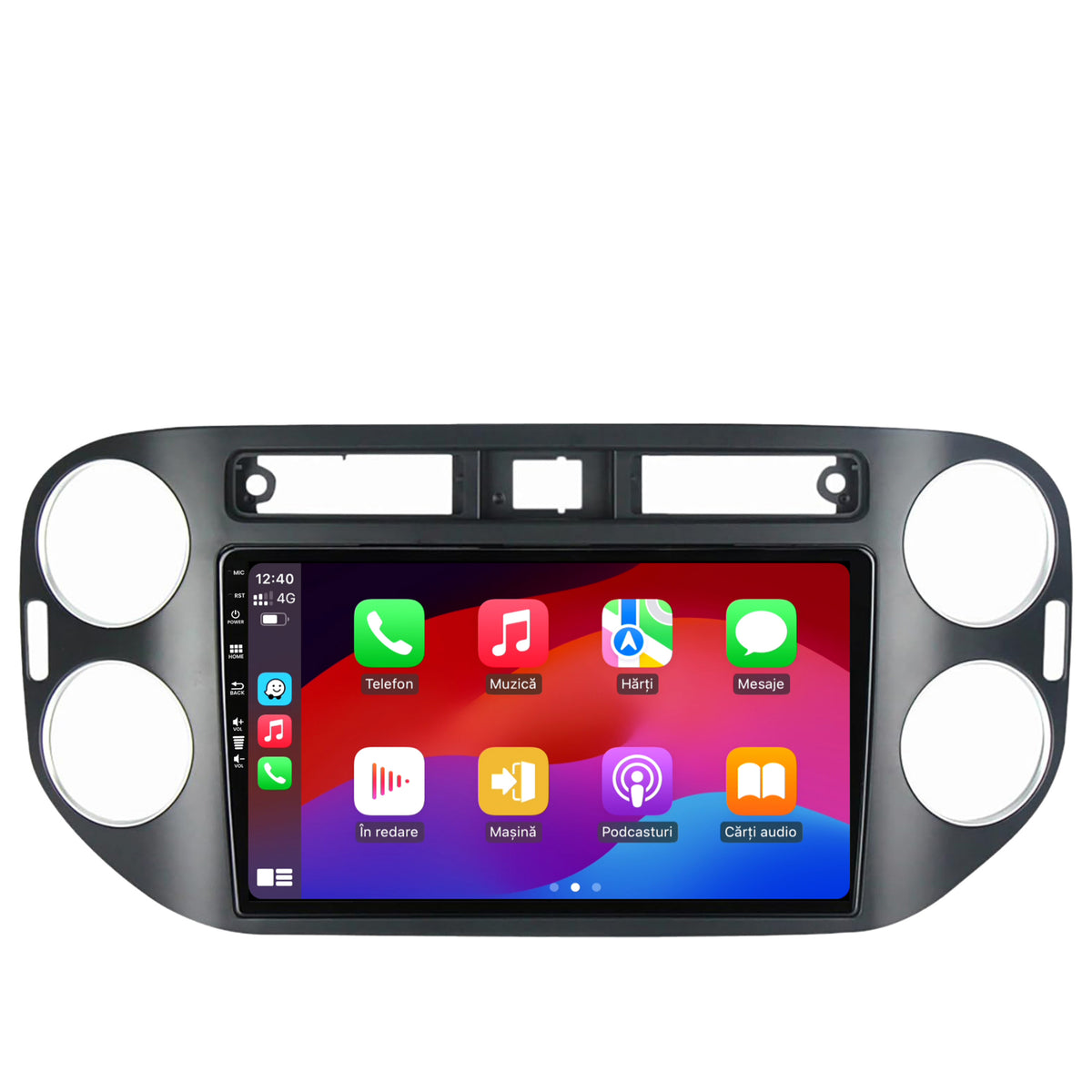 Navigatie HUB64 Volkswagen Tiguan (2010-2016), 4GB RAM, Android, Octacore, Slot Sim 4G, DSP, GPS, Wi-FI, Carplay, Android Auto, USB, Bluetooth, Waze, Touchscreen, 9 inch