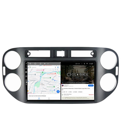 Navigatie HUB64 Volkswagen Tiguan (2010-2016), 4GB RAM, Android, Quadcore, DSP, GPS, Wi-FI, Carplay, Android Auto, USB, Bluetooth, Waze, Touchscreen, 9 inch