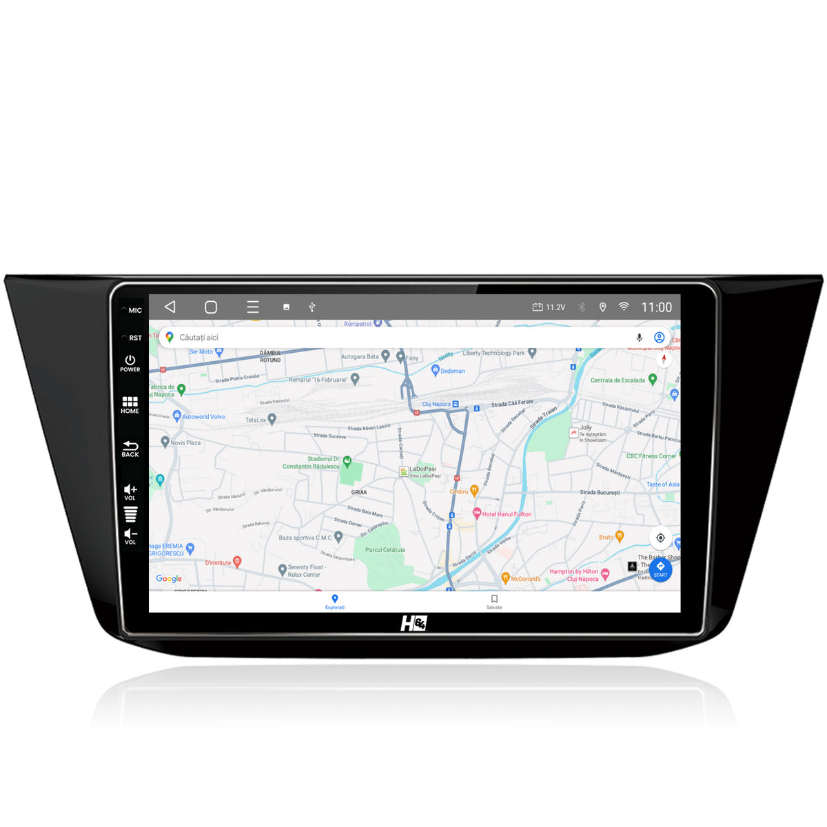 Navigatie HUB64 Volkswagen Tiguan (2016+), 4GB RAM, Android, Quadcore, DSP, GPS, Wi-FI, Carplay, Android Auto, USB, Bluetooth, Waze, Touchscreen, 10.1 Inch