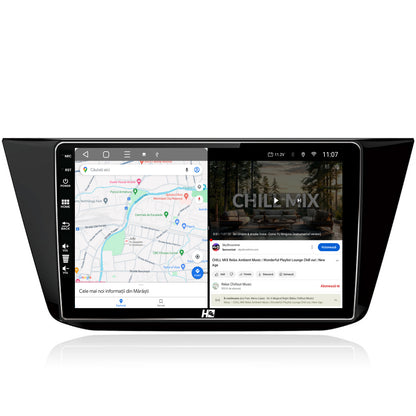 Navigatie HUB64 Volkswagen Tiguan (2016+), 6GB RAM, Android, Octacore, Slot Sim 4G, DSP, GPS, Wi-FI, Carplay, Android Auto, USB, Bluetooth, Waze, Touchscreen, 10.1 Inch
