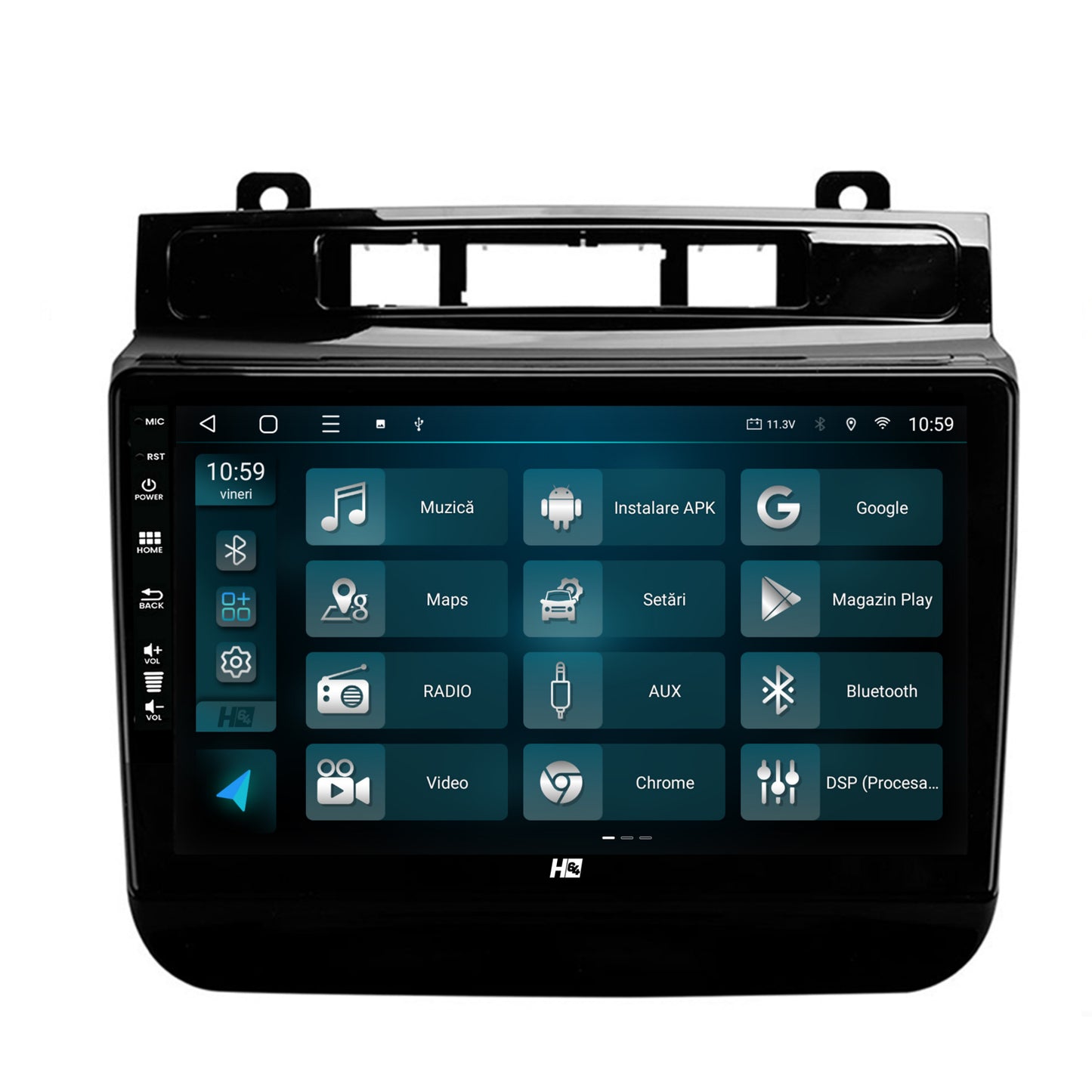 Navigatie HUB64 Volkswagen Touareg (2010-2018), 4GB RAM, Android, Quadcore, DSP, GPS, Wi-FI, Carplay, Android Auto, USB, Bluetooth, Waze, Touchscreen, 9 inch