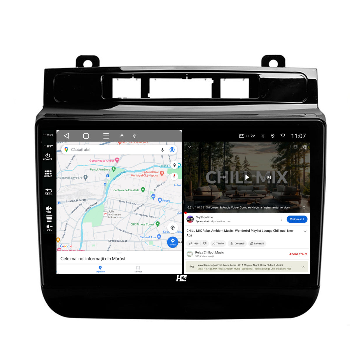 Navigatie HUB64 Volkswagen Touareg (2010-2018), 8GB RAM, Android, Octacore, Slot Sim 4G, DSP, GPS, Wi-FI, Carplay, Android Auto, USB, Bluetooth, Waze, Touchscreen, 9 Inch