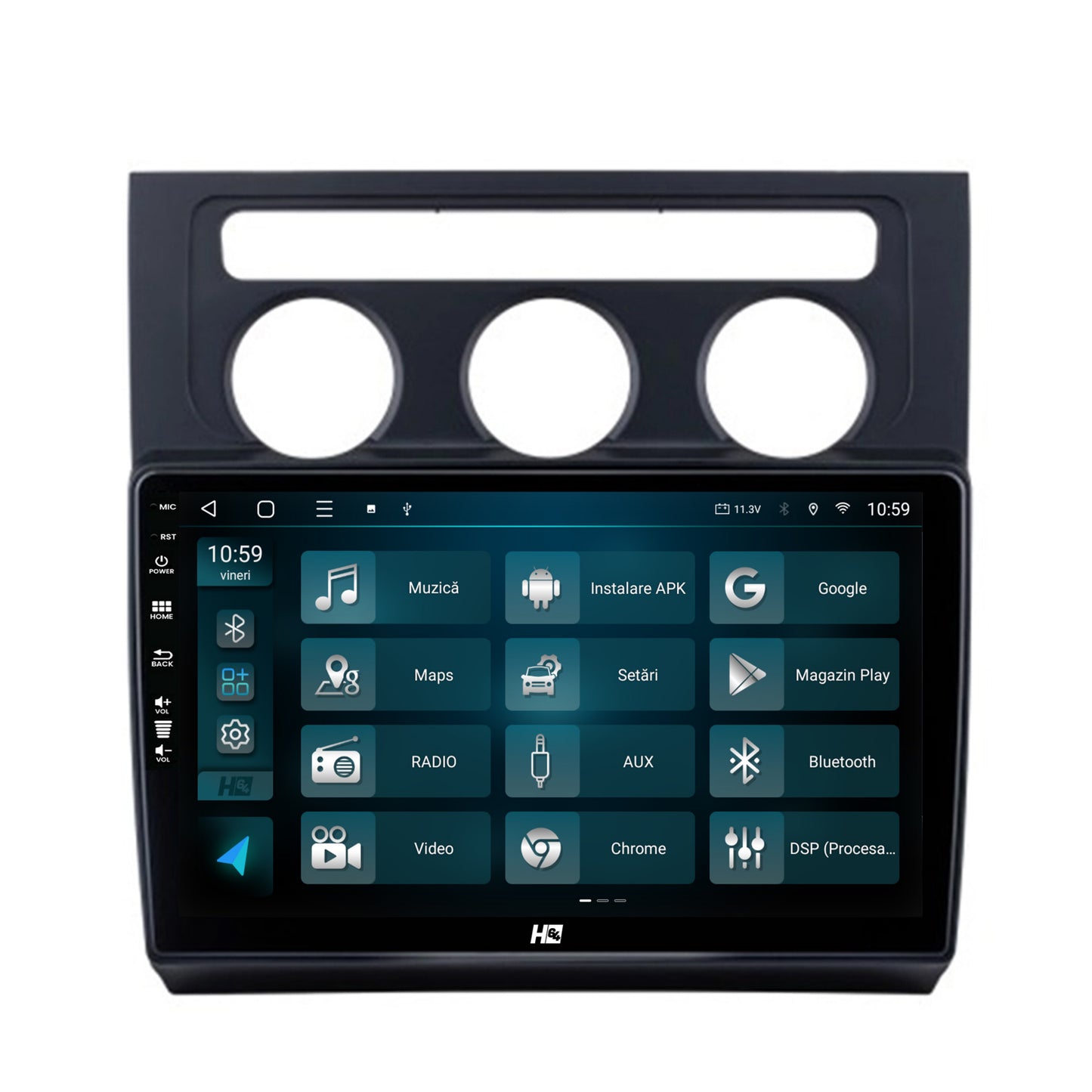 Navigatie HUB64 Volkswagen Touran (2003-2010), 2GB RAM, Android, GPS, Wi-FI, Carplay, Android Auto, USB, Bluetooth, Radio, Waze, Touchscreen, 10.1 inch
