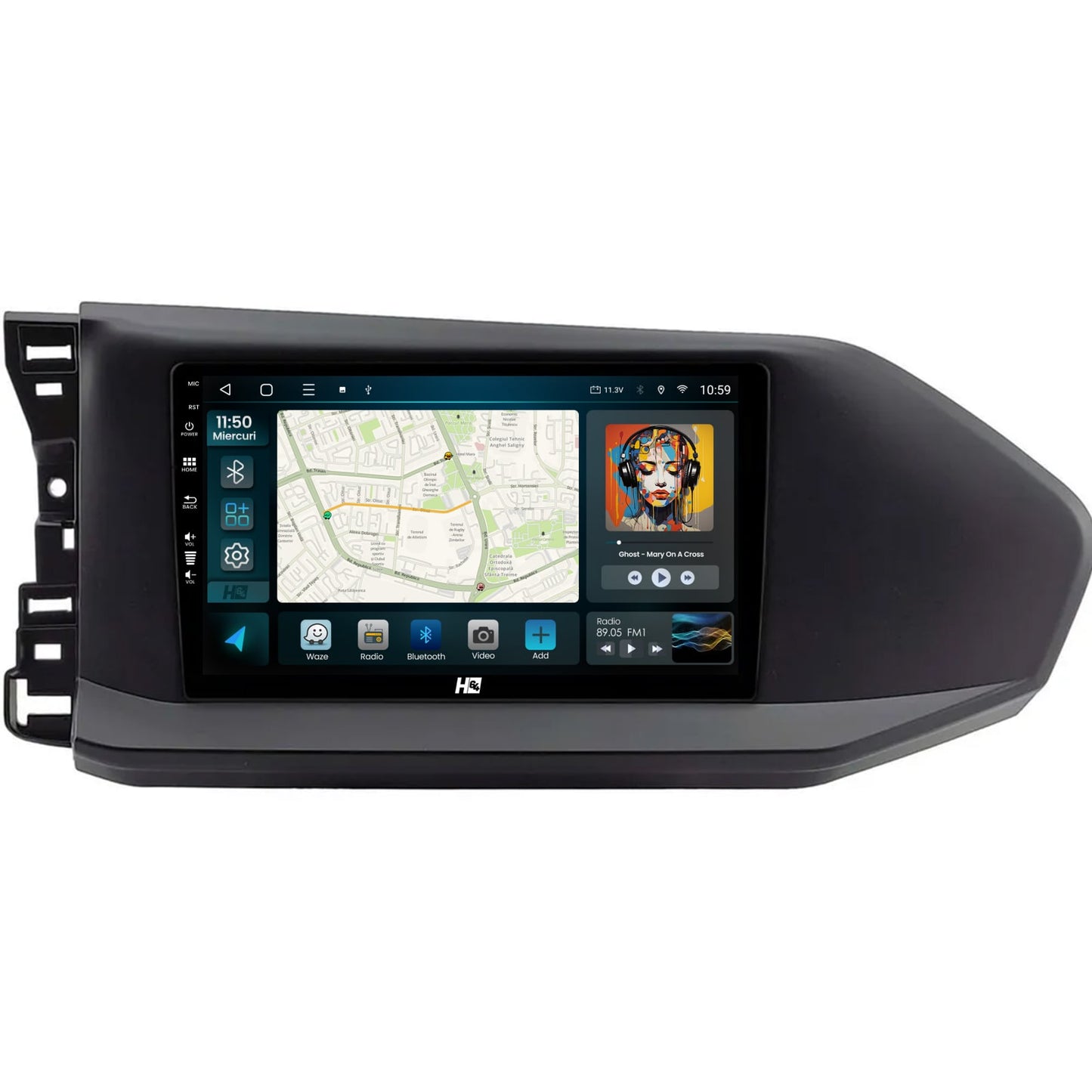 Navigatie HUB64 Volkswagen Caddy (2023+), 4GB RAM, Android, Octacore, Slot Sim 4G, DSP, GPS, Wi-FI, Carplay, Android Auto, USB, Bluetooth, Waze, Touchscreen, 9 Inch