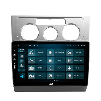 Navigatie HUB64 Volkswagen Touran (2003-2010), 4GB RAM, Android, Octacore, Slot Sim 4G, DSP, GPS, Wi-FI, Carplay, Android Auto, USB, Bluetooth, Waze, Touchscreen, 10.1 Inch