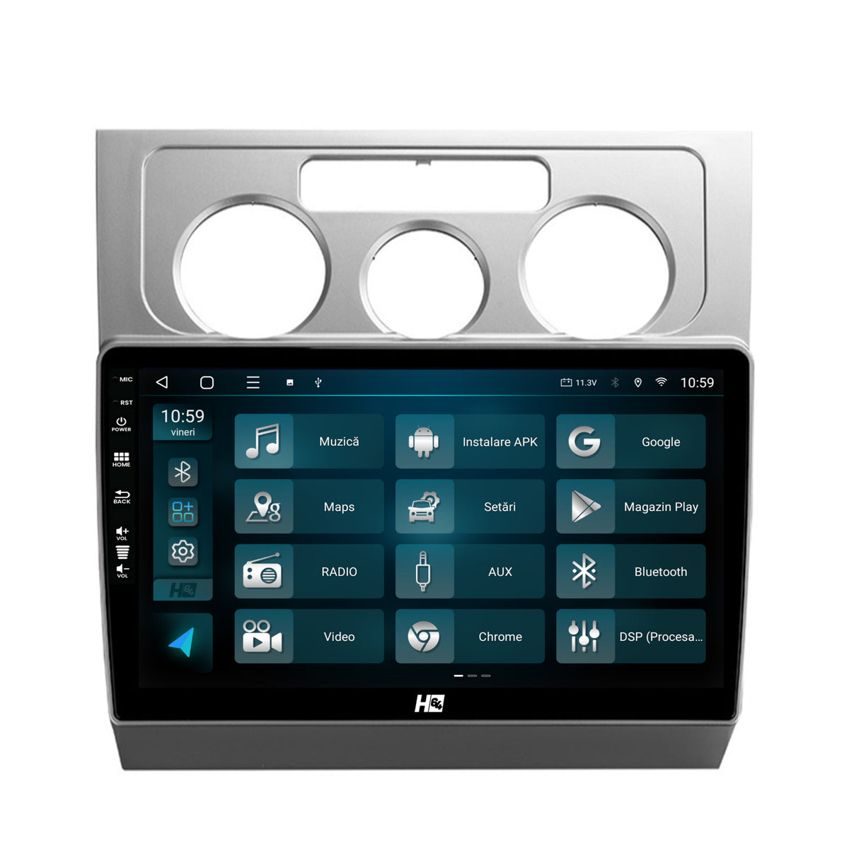 Navigatie HUB64 Volkswagen Touran (2003-2010), 4GB RAM, Android, Quadcore, DSP, GPS, Wi-FI, Carplay, Android Auto, USB, Bluetooth, Waze, Touchscreen, 10.1 Inch