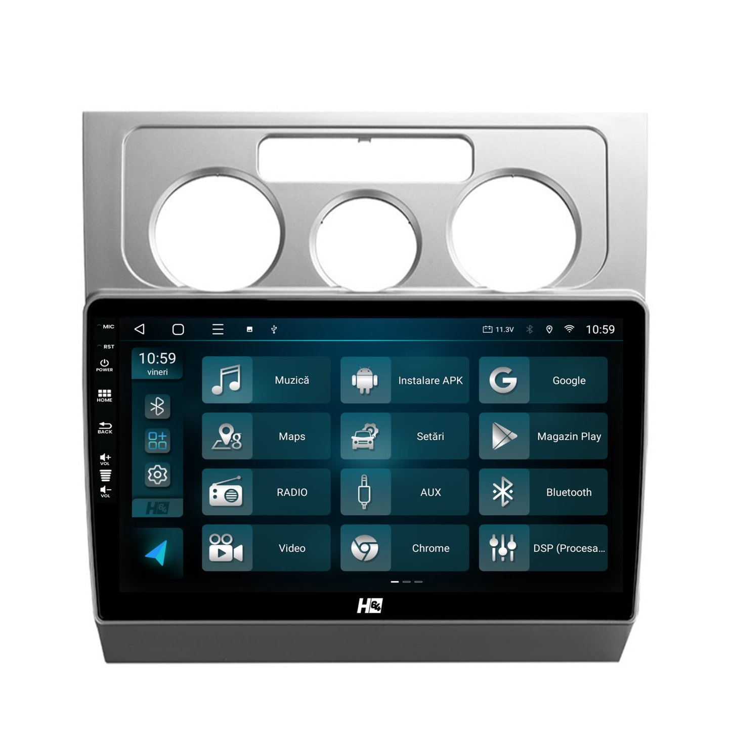 Navigatie HUB64 Volkswagen Touran (2003-2010), 4GB RAM, Android, Quadcore, DSP, GPS, Wi-FI, Carplay, Android Auto, USB, Bluetooth, Waze, Touchscreen, 10.1 Inch