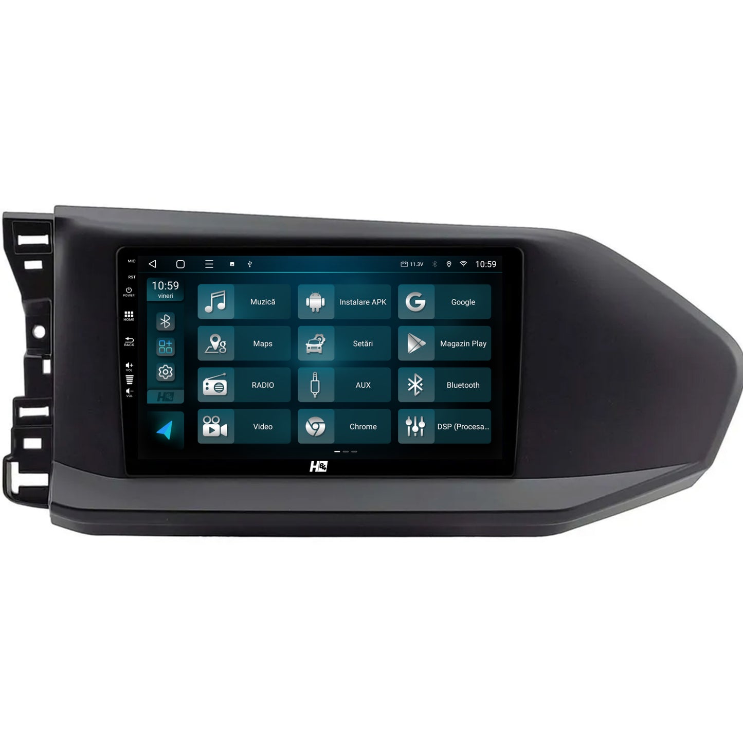 Navigatie HUB64 Volkswagen Caddy (2023+), 6GB RAM, Android, Octacore, Slot Sim 4G, DSP, GPS, Wi-FI, Carplay, Android Auto, USB, Bluetooth, Waze, Touchscreen, 9 Inch