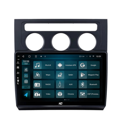 Navigatie HUB64 Volkswagen Touran (2003-2010), 8GB RAM, Android, Octacore, Slot Sim 4G, DSP, GPS, Wi-FI, Carplay, Android Auto, USB, Bluetooth, Waze, Touchscreen, 10.1 Inch