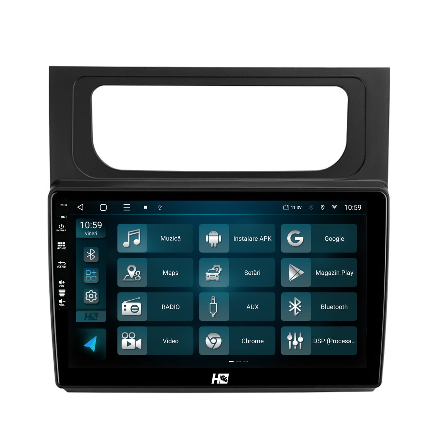 Navigatie HUB64 Volkswagen Touran (2010-2016), 4GB RAM, Android, Quadcore, DSP, GPS, Wi-FI, Carplay, Android Auto, USB, Bluetooth, Waze, Touchscreen, 10.1 Inch