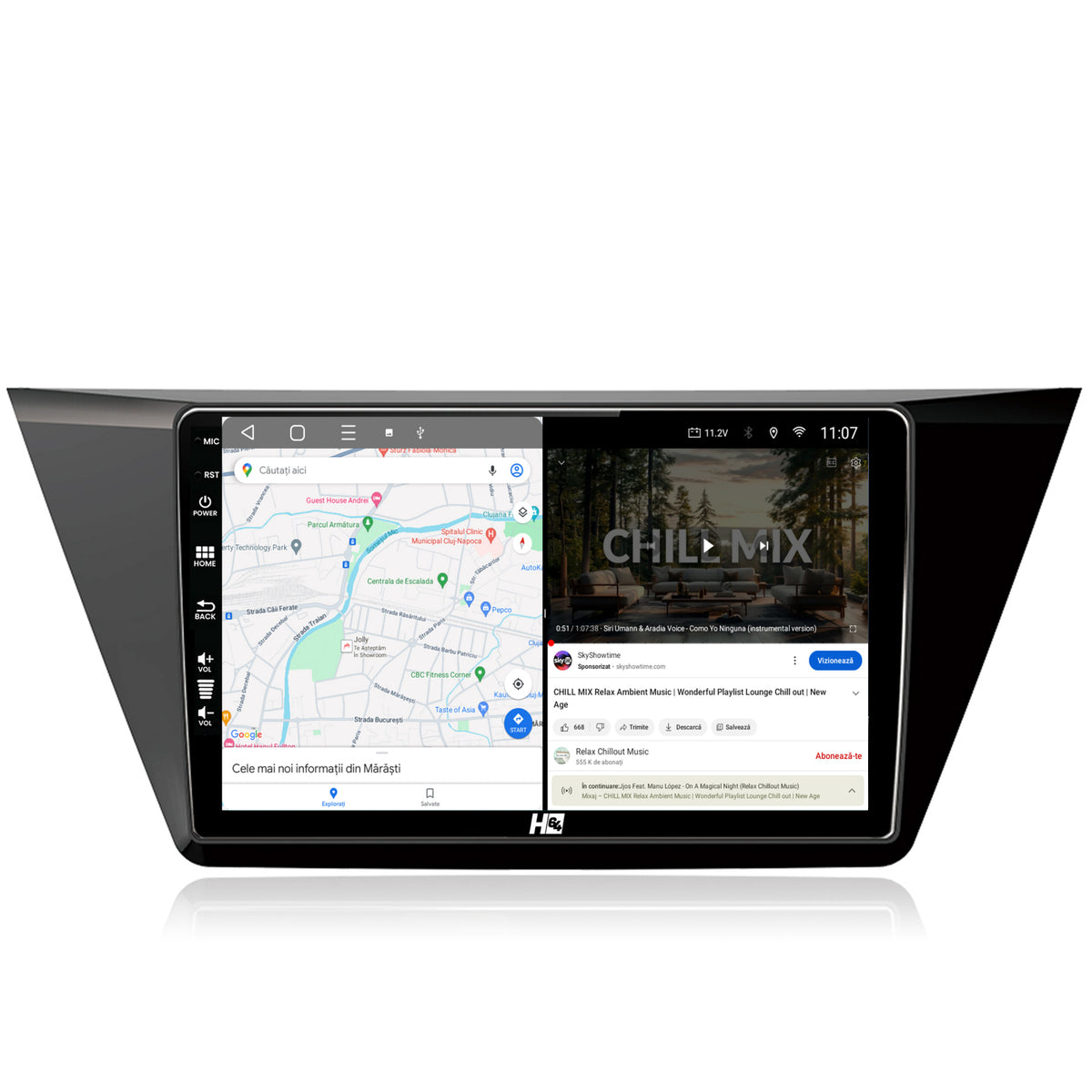 Navigatie HUB64 Volkswagen Touran (2016+), 2GB RAM, Android, GPS, Wi-FI, Carplay, Android Auto, USB, Bluetooth, Radio, Waze, Touchscreen, 10.1 inch