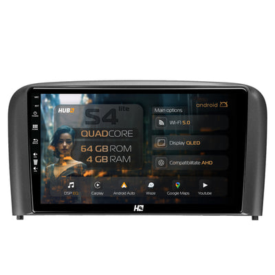 Navigatie HUB64 Volvo S80 (1998-2004), 4GB RAM, Android, Quadcore, DSP, GPS, Wi-FI, Carplay, Android Auto, USB, Bluetooth, Waze, Touchscreen, 9 inch