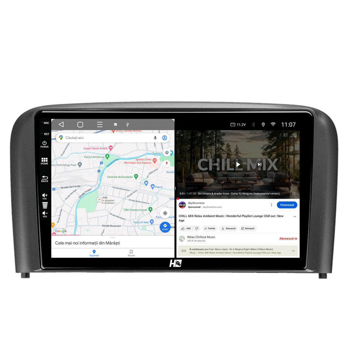 Navigatie HUB64 Volvo S80 (1998-2004), 8GB RAM, Android, Octacore, Slot Sim 4G, DSP, GPS, Wi-FI, Carplay, Android Auto, USB, Bluetooth, Waze, Touchscreen, 9 Inch
