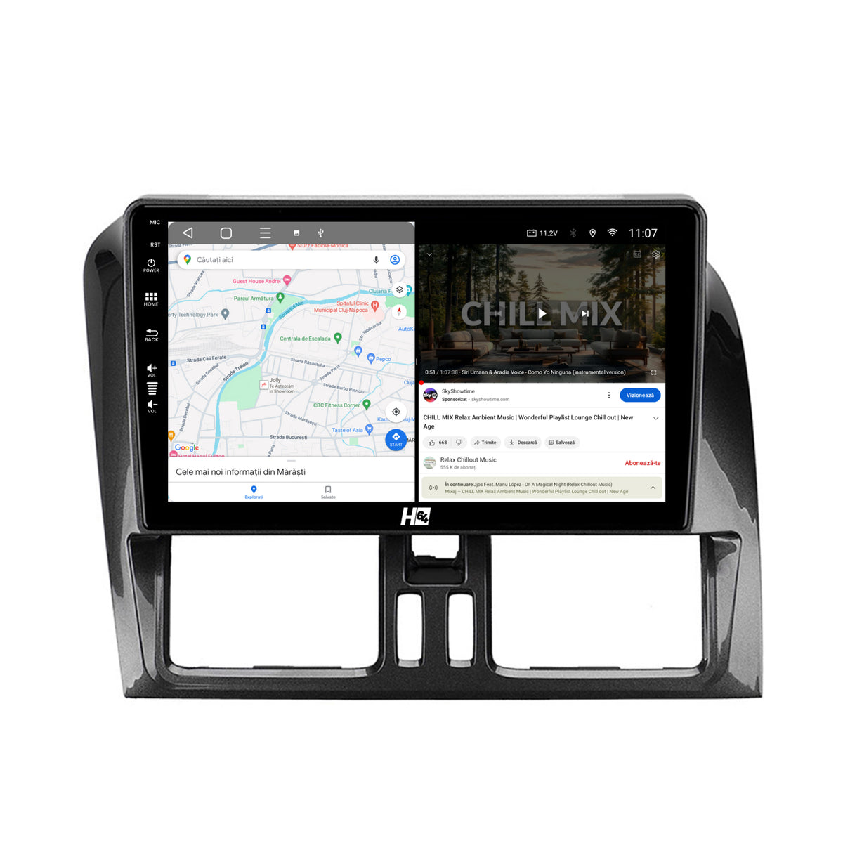 Navigatie HUB64 Volvo XC60 (2008-2013), 6GB RAM, Android, Octacore, Slot Sim 4G, DSP, GPS, Wi-FI, Carplay, Android Auto, USB, Bluetooth, Waze, Touchscreen, 9 Inch