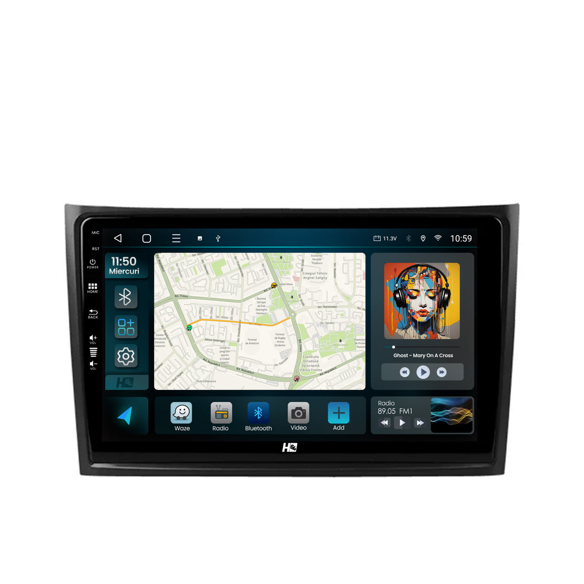 Navigatie HUB64 Volvo XC90 (2002-2014), 6GB RAM, Android, Octacore, Slot Sim 4G, DSP, GPS, Wi-FI, Carplay, Android Auto, USB, Bluetooth, Waze, Touchscreen, 10.1 Inch