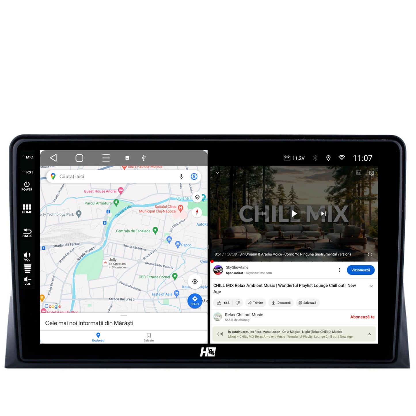 Navigatie HUB64 VW Multivan T5 (2003-2015), 8GB RAM, Android, Octacore, Slot Sim 4G, DSP, GPS, Wi-FI, Carplay, Android Auto, USB, Bluetooth, Waze, Touchscreen, 9 Inch