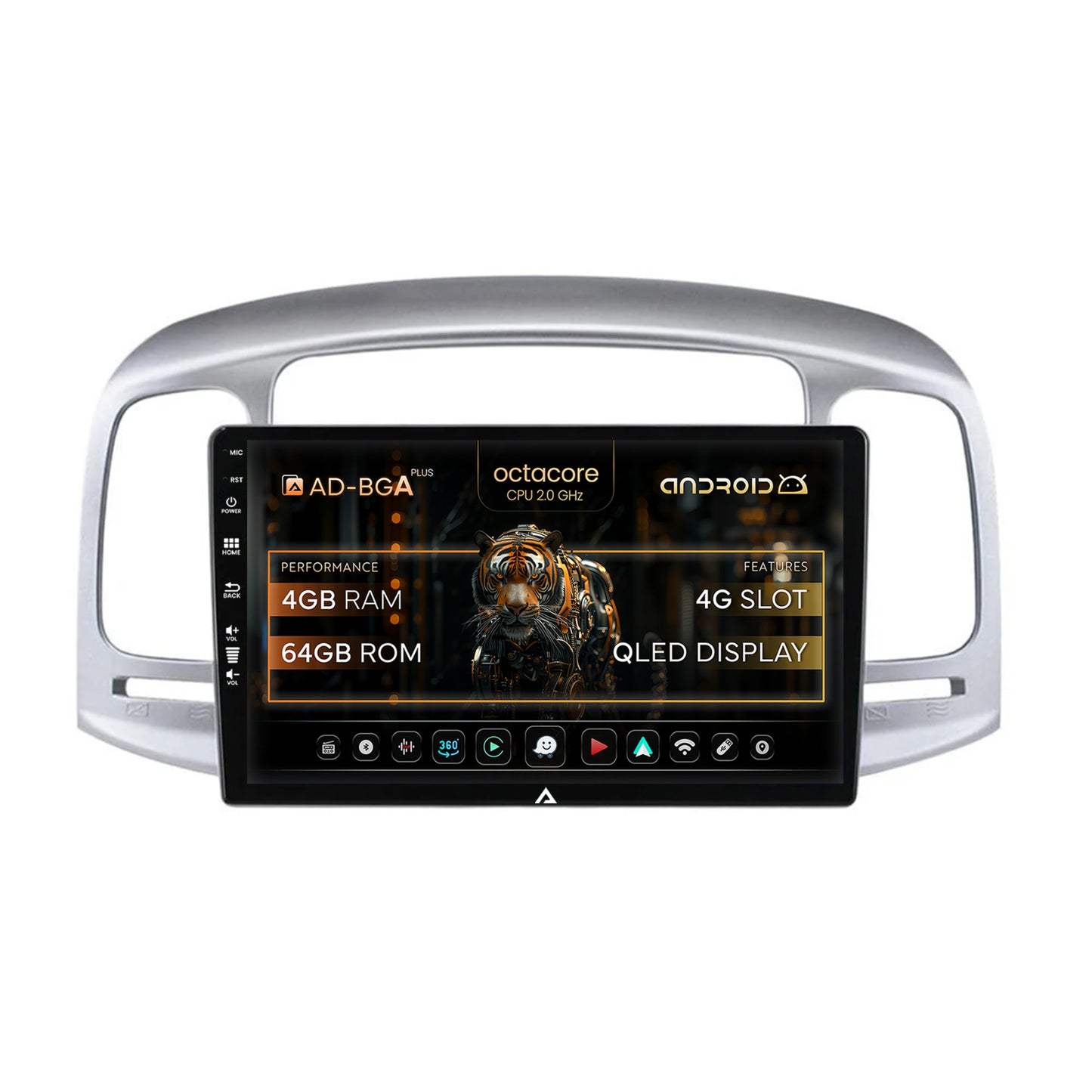 Navigatie Hyundai Accent (2006-2011), Android, A-Octacore / 4GB RAM + 64GB ROM, 9 Inch - AD-BGA9004+AD-BGRKIT211